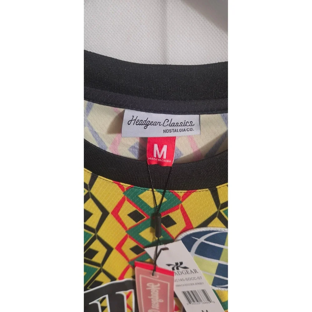 Headgear Soccer Jersey Mens Size M Multi Color New Jamaica 1990 World Cup Retro
